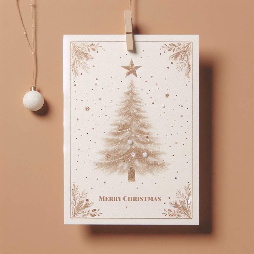 Handmade Christmas Tree Christmas Card
